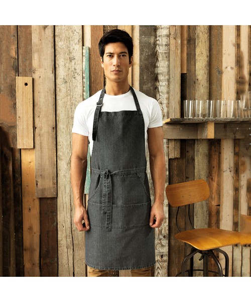 Plain Jeans stitch bib apron Premier 265 GSM